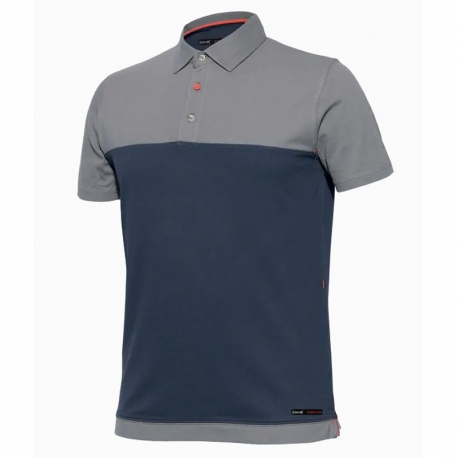 Polo manga corta issaline stretch azul-gris talla s