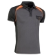 Polo manga corta juba top range gris-naranja talla m