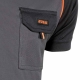 Polo manga corta juba top range gris-naranja talla m