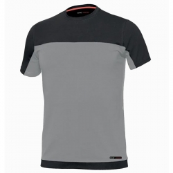 Camiseta manga corta issa stretch gris-negro talla m