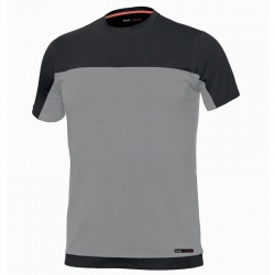 Camiseta manga corta issa stretch gris-negro talla l