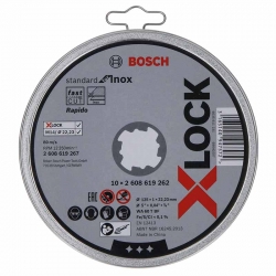 Disco corte recto bosch x-lock standard inox 125x1mm 10 unidades