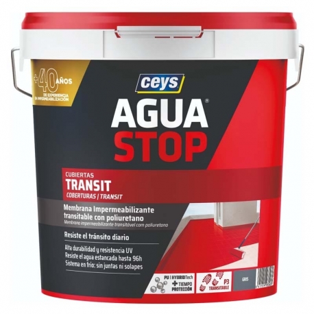 Impermeabilizante ceys aguastop transit 20kg gris