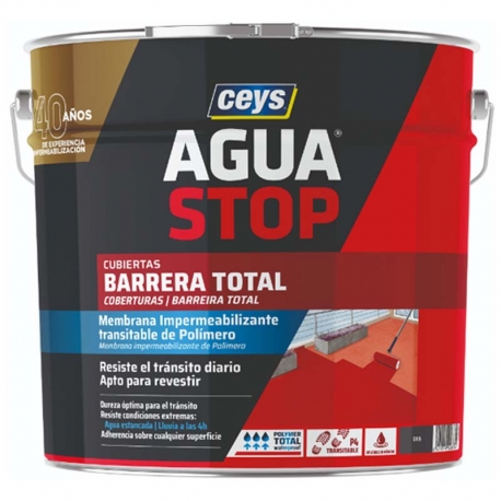 Impermeabilizante ceys aguastop barrera total 4kg gris