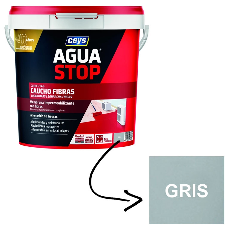 ⇒ Impermeabilizante ceys aguastop caucho fibras 5kg gris ▷ Precio. ▷  Comprar con los Mejores Precios. Ofertas online