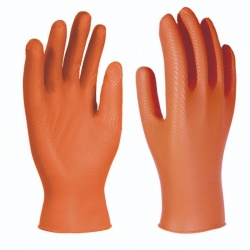 Guante desechable 3l unigrip or naranja talla 9 50 unidades