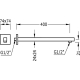 Brazo pared tres para rociador 400 mm cromo 134.139.40