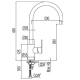 Monomando lex-tres fregadero vertical cromo 450 x 230 mm