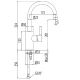 Monomando lavabo tres alplus caÑo curvo 324 mm cromo 20340301