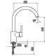 Monomando max-tres fregadero vertical 240 x 230 mm