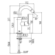 Monomando bide tres loft bide caño tubo cromo 200.224.01