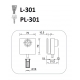 Cierre lyf l-301 para puertas de cristal llave tubular