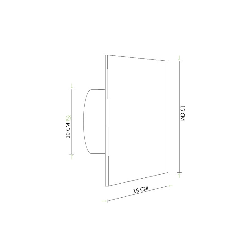 EXTRACTOR BAÑO CATA GLASS LIGHT E100 GLT SILENCIOSO BLANCO CON TEMPORIZADOR