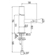 Monomando bide tres selection max-tres 176mm cromo 06112001d con desagÜe automatico