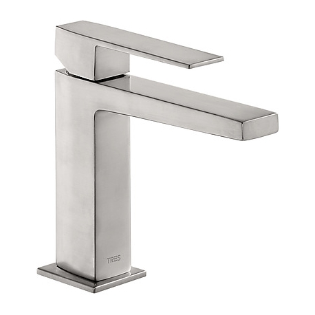 Monomando lavabo tres exclusive slim maneta 160 mm acero 202.103.01ac