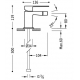 Monomando bide tres exclusive slim maneta acero 202.120.01.ac