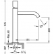 Monomando lavabo tres study alto 325mm acero 26130701ac