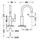 Monomando lavabo tres study maneta lateral 275mm acero 26290403ac