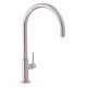 Monomando lavabo tres study alto con maneta lateral 418mm acero 26290401ac