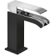 Monomando lavabo tres exclusive cuadro maneta caÑo cascada libre negro 006.110.01.ne