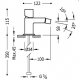 Monomando bide tres exclusive cuadro volante acero 007.120.01.ac