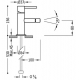 Monomando study tres bide maneta 156 mm cromado 06212001