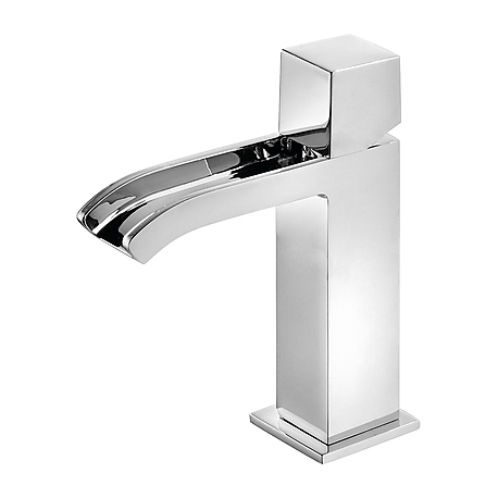 Monomando lavabo tres cuadro caÑo cascada libre volante 006.110.02d con desagÜe automatico