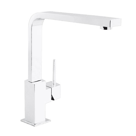 Monomando cocina tres exclusive cuadro fregadera vertical blanco 030.496.bm