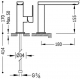 Monomando lavabo tres exclusive loft caño recto 170 mm acero 20020501ac