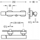 Monomando ducha tres loft mural 292mm acero 20016701ac