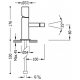 Monomando bide tres exclusive study volante 176 mm cromado 06112001