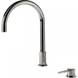 Monomando lavabo repisa tres exclusive study 373mm acero 26110501ac