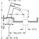 Monomando lavabo tres cuadro cascada maneta 006.201.01