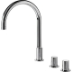 Bimando lavabo de repisa tres exclusive study cromado 373 mm 061.105.01