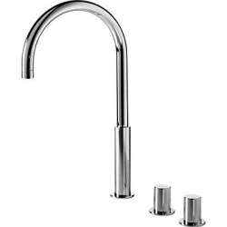 Bimando lavabo de repisa tres exclusive study cromo 453 mm 061.105.02