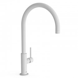 Monomando lavabo tres study maneta lateral xxl 418mm blanco mate 26290401bm