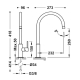 Monomando lavabo tres study maneta lateral xxl 418mm blanco mate 26290401bm