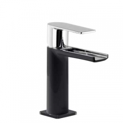 Monomando lavabo tres exclusive loft colors caño abierto 154mm negro 20011001ne