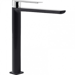 Monomando lavabo tres exclusive loft colors maneta 328mm negro 20020305ne