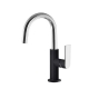 Monomando lavabo tres exclusive loft colors caño curvo 275mm negro 20020504ne