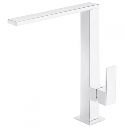 Monomando cocina tres exclusive cuadro fregadera vertical maneta blanco 270 mm 006.486.bm