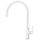 Monomando cocina tres exclusive loft fregadero vertical caÑo curvo blanco mate 20044002bm