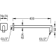 Brazo pared tres para rociador 400 mm cromo 299.639.02