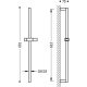 Barra ducha tres cuadro-slim tres 663 mm cromo 1.07.922