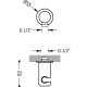 Soporte ducha tres toma pared redondo cromo 024.182.01