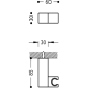 Soporte ducha tres orientable cuadrado cromo 1.07.839