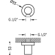 Codo tres con toma pared para flexo 205.183.01