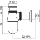 Sifon lavabo visto tres con botella auto-inspeccionable 1.34.634.30