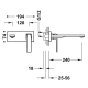 Monomando lavabo tres exclusive slim empotrado 240mm cromo 20230012