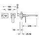 Monomando lavabo tres exclusive slim empotrado 240mm cromo 20230002